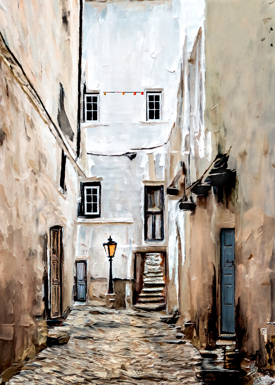 Alley-in-Ostuni-Paint-Effect